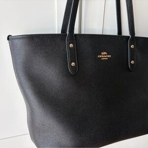 Coach Black Leather Tote